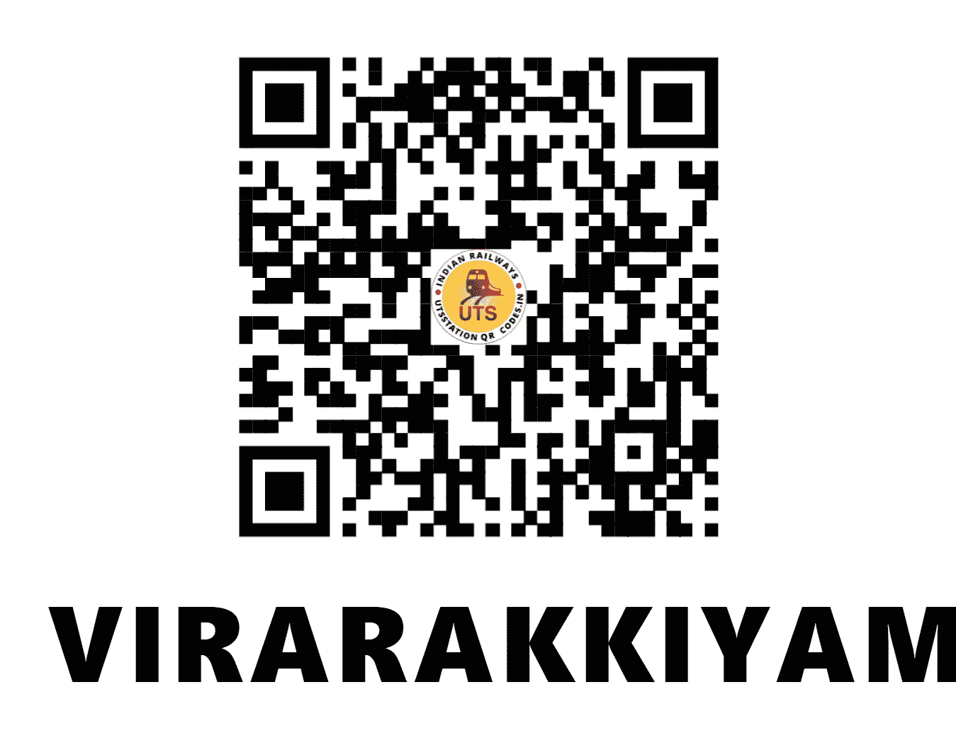 UTS QR Code for VIRARAKKIYAM - VRQ (SR - TAMIL NADU)